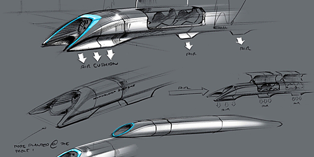 Elon Musks oplæg til Hyperloop fra 2012. 