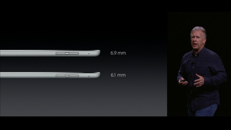Med sine 6,9 mm er iPad Pro en smule tykkere enn iPad Air 2. Foto: Apple