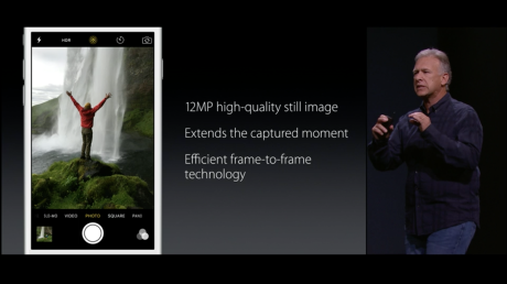 Det nye iSight-kamera i iPhone 6S og 6S Plus byder på 12 MP og animerede såkaldte Live Photos. Foto: Apple