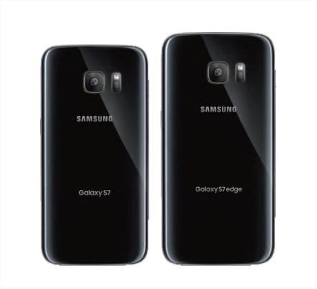 Der er glas på både for- og bagside af Galaxy S7 og S7 edge. Foto: Samsung / @evleaks