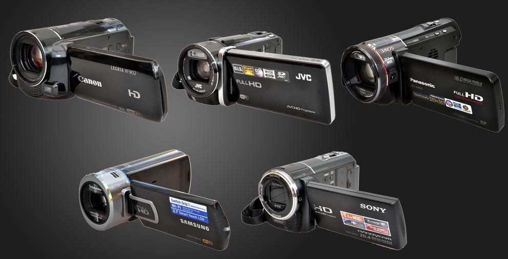 Fem HD-kameraer