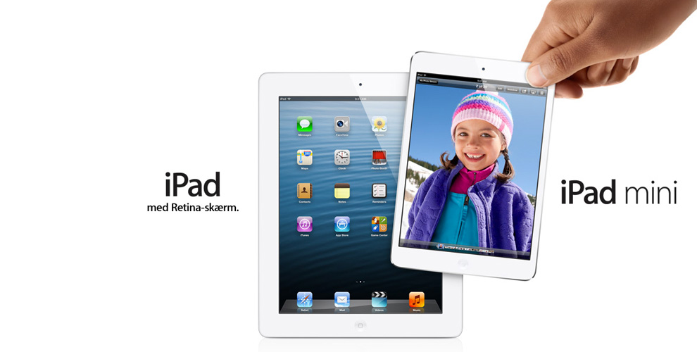 iPad 4 med retina-skærm og iPad mini – med 4G/LTE