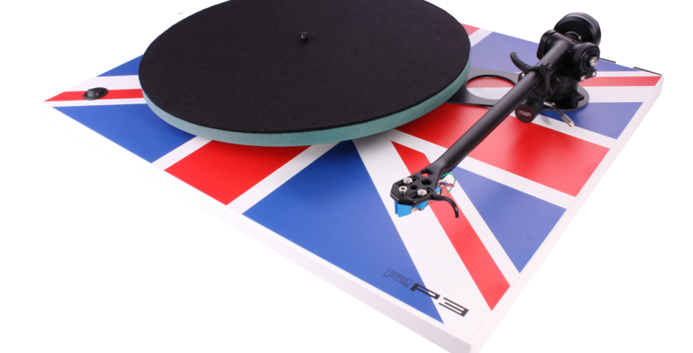 Rega-spillere med Union Jack