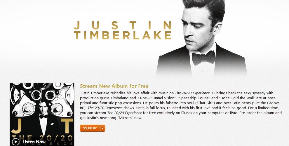 Lyt gratis til Timberlakes nye