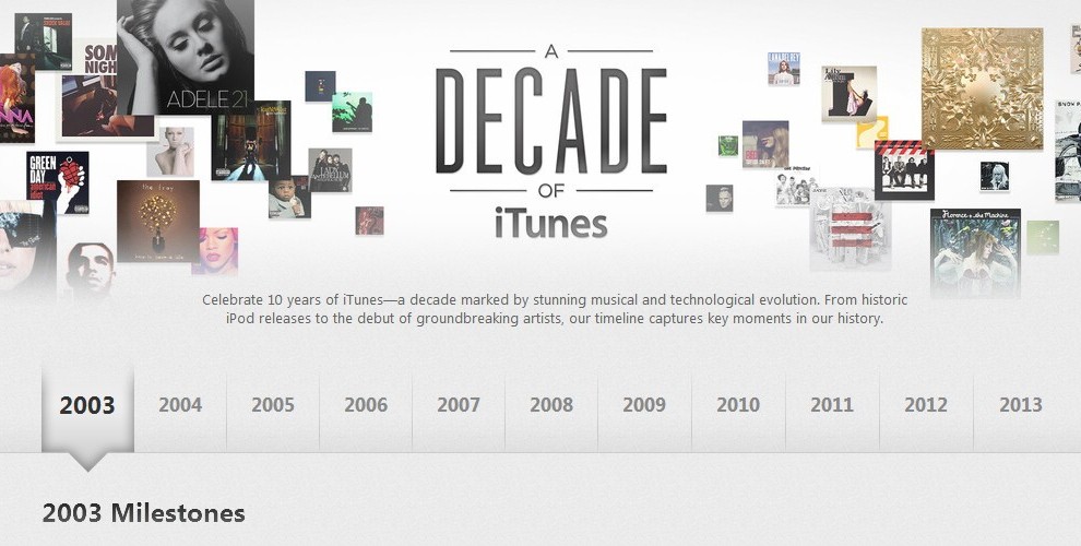 iTunes fylder 10 år