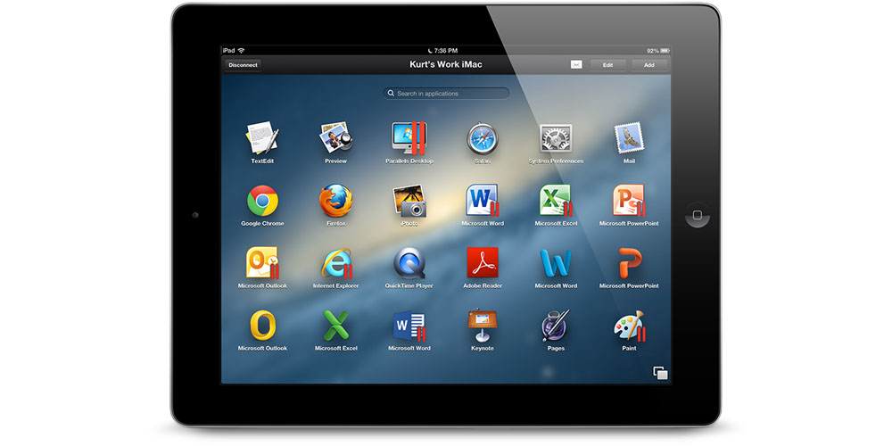 Kør pc- eller Mac-programmer på din iPad
