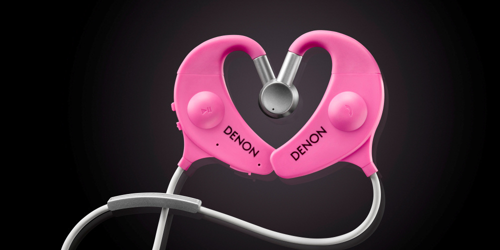 Hovedtelefoner til det sporty, lyserøde segment