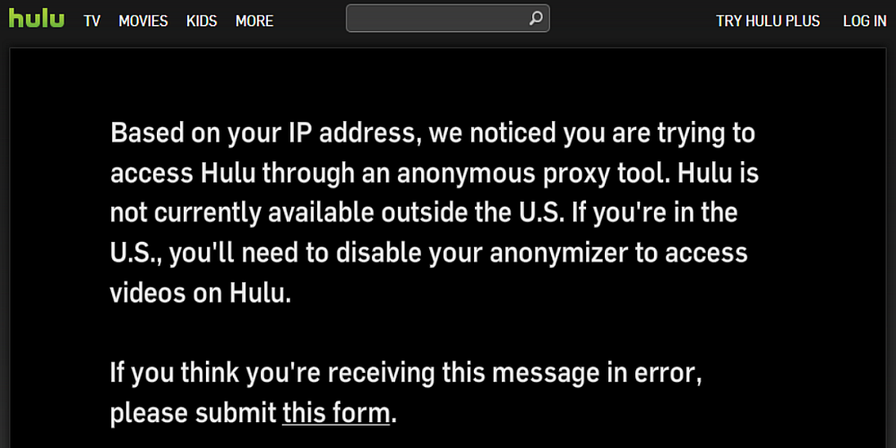 Hulu blokerer VPN-brugere