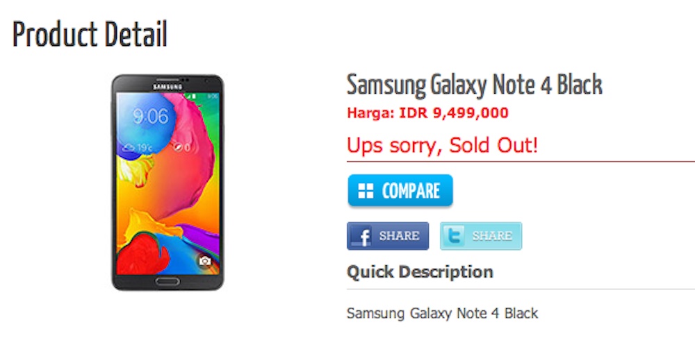 Samsung Galaxy Note 4 specs lækket