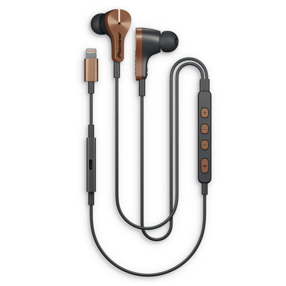 Pioneer Rays Plus earbuds soldier laydown bronze WhiteBG Shadow 19036