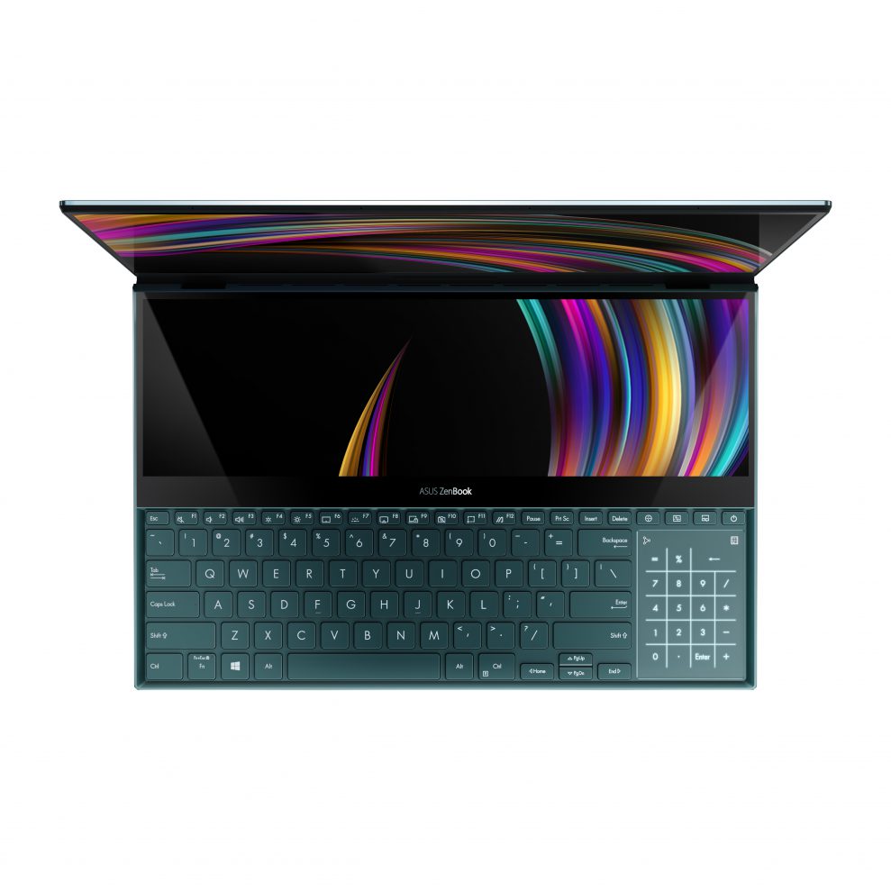 ZenBook Pro Duo UX581 Product photo 1A Celestial Blue 12 1 NumberPad Backlit 60794