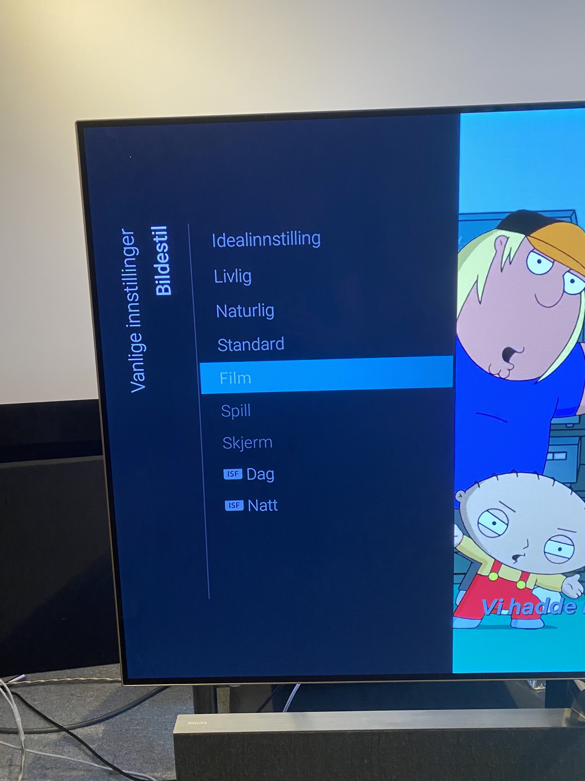 Philips 65OLED984 menu1