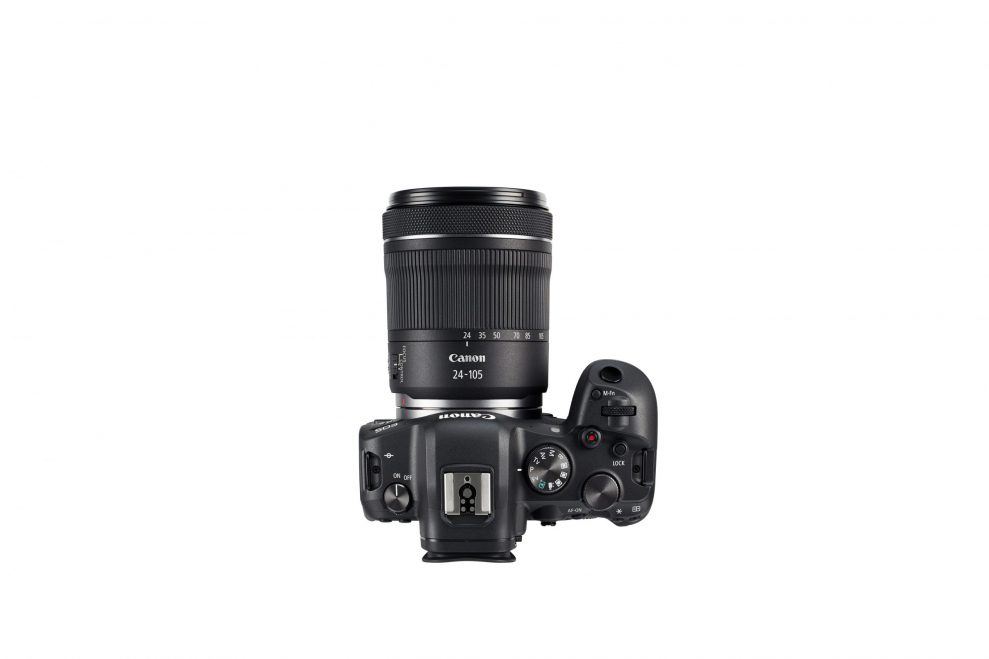 20 Mp, 20 fps, 4K50 og indbygget stabilisator 2 EOS R624 105 Top view scaled 3