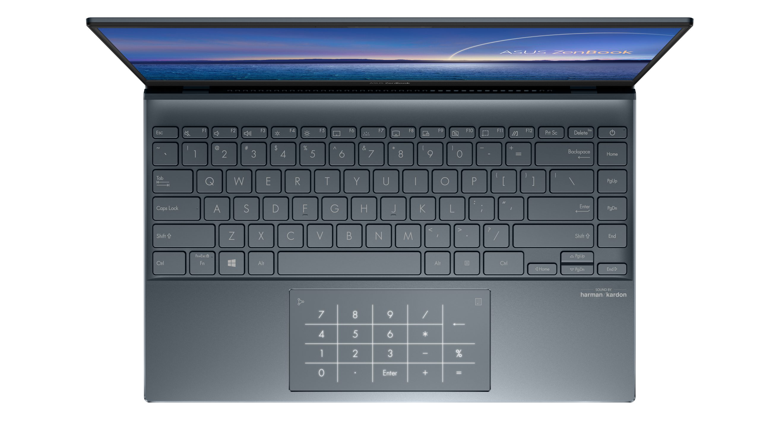 ASUS ZenBook 14 UM425IA-PURE3 2 ZenBook UM425 Product photo 1A Pine Grey 12 NumberPad scaled