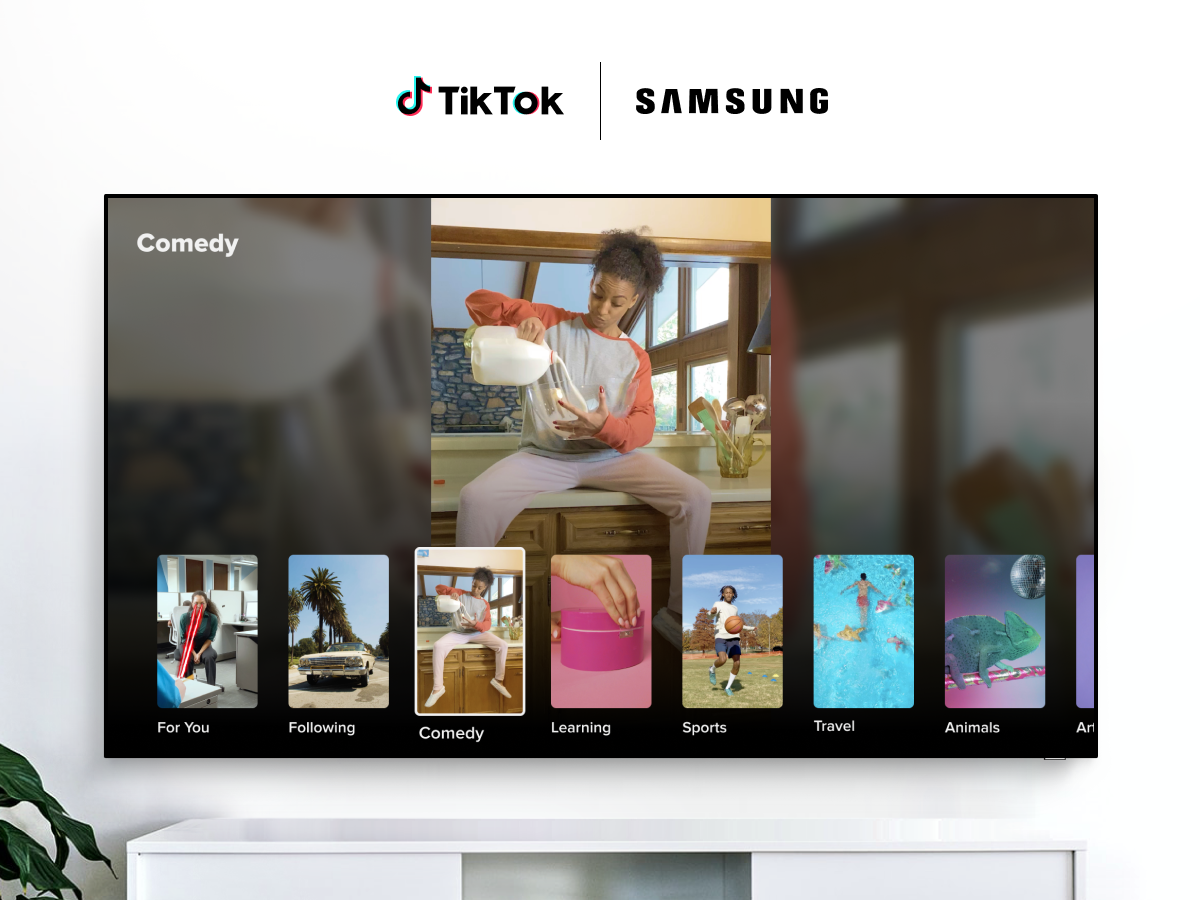 TikTok lanceres til Samsungs smart-TV’er
