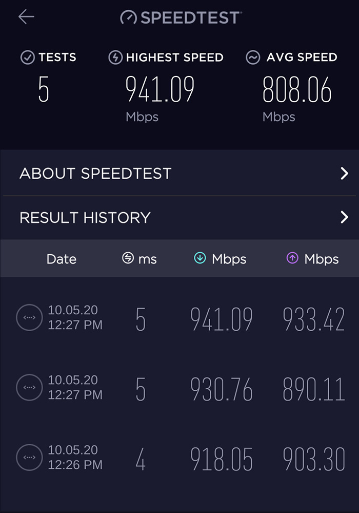 Orbi Mesh m kabel fra node