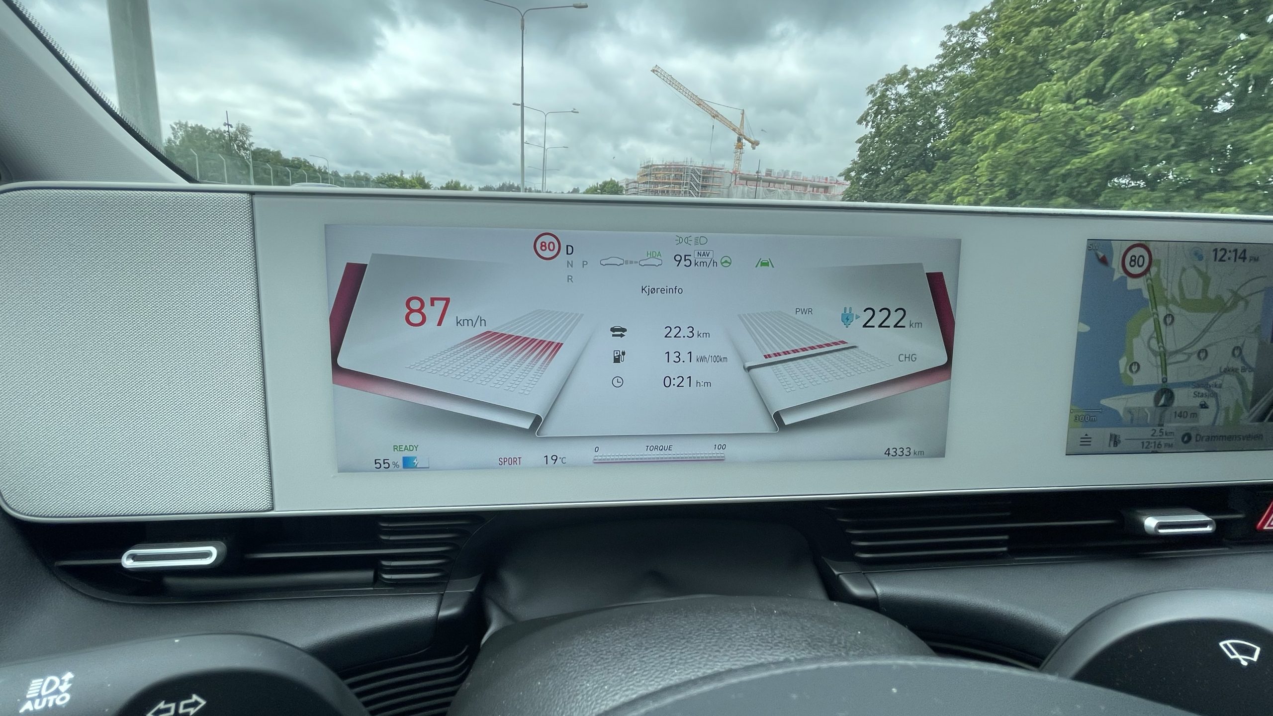 Hyundai Ioniq 5 Instrument Panel Sport Mode