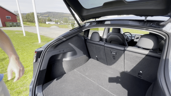 Tesla Model Y folding seats
