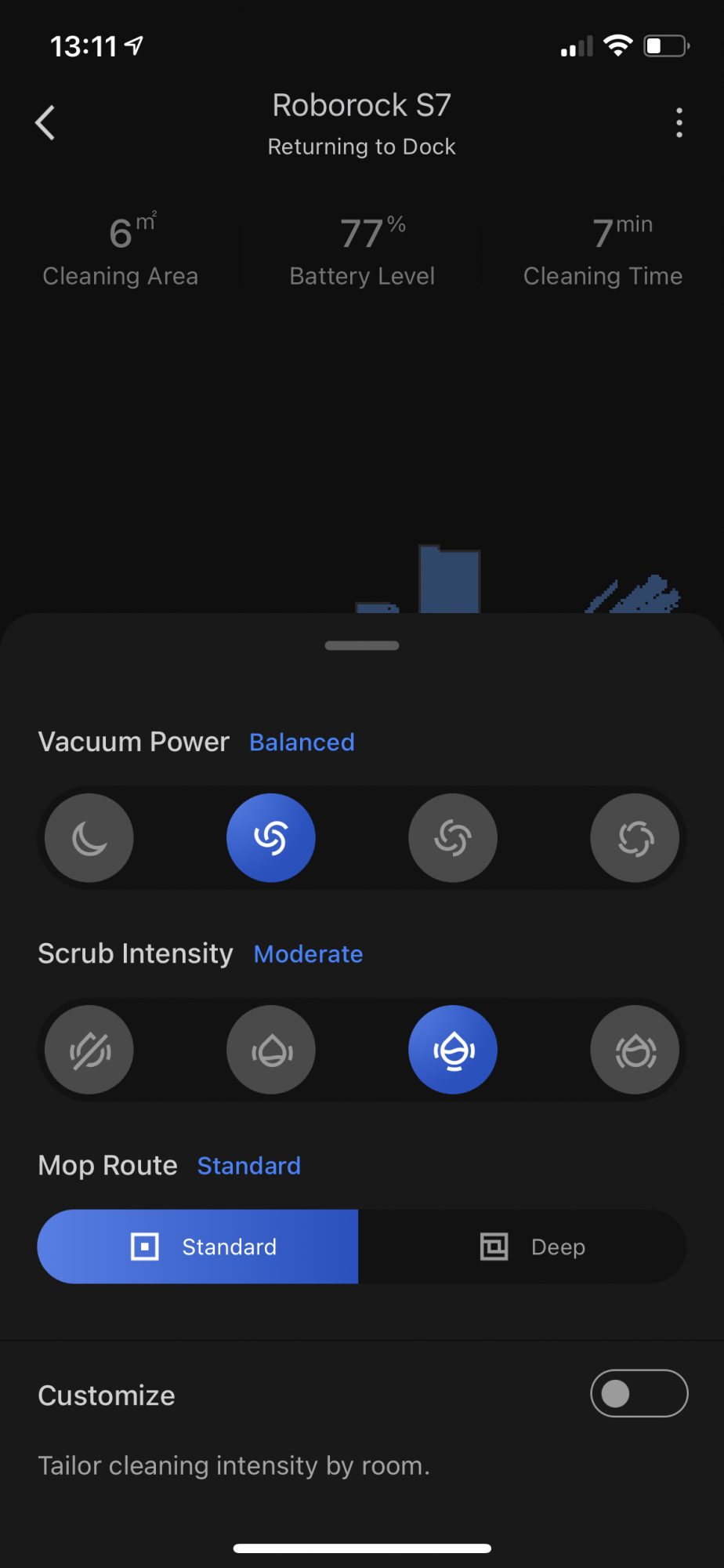 Roborock S7setting