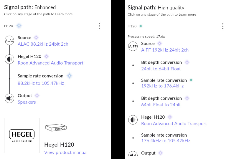 Hegel H120 Roon signal path2