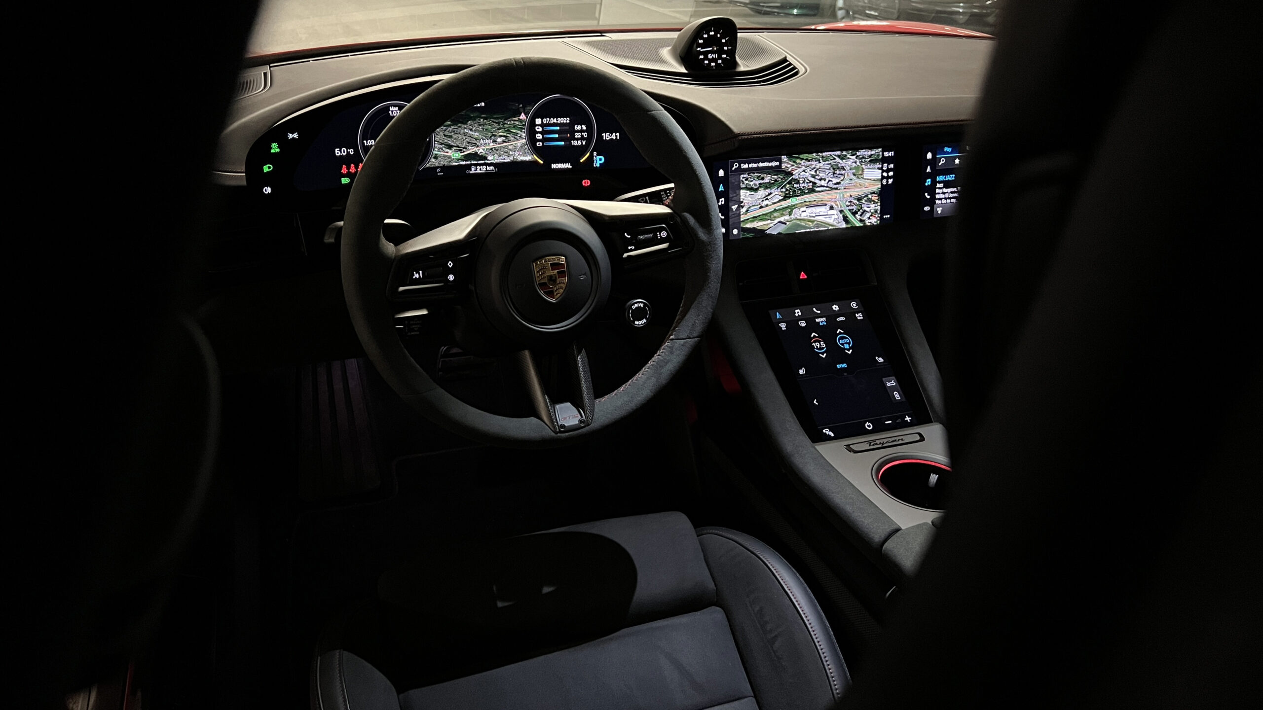 Porsche Taycan GTS drivers position Porsche Taycan GTS drivers position