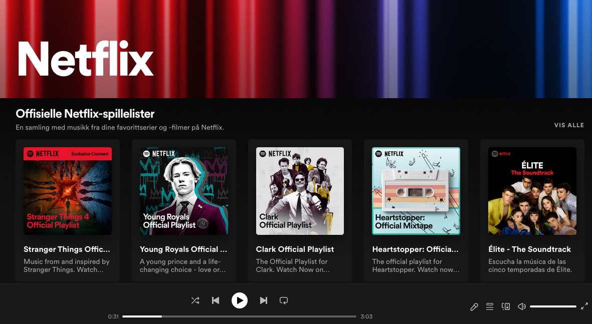 Sådan hører du musikken fra Netflix på Spotify