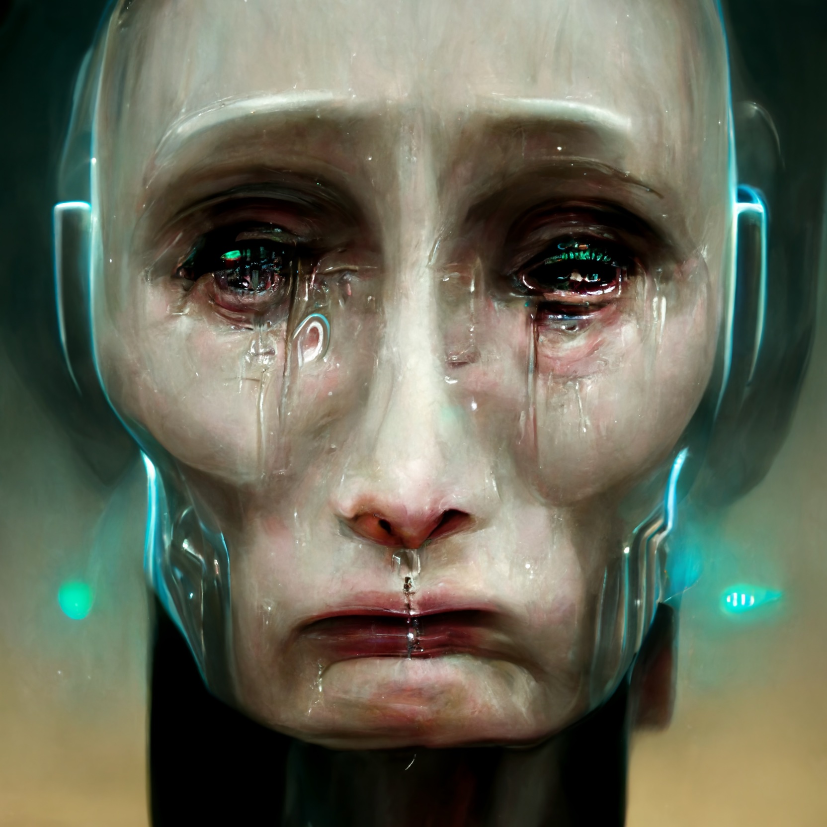 Humanoid Android crying tears of despair 6bcc194c 69cb 492f 8bce 0b9e1db7b9fb