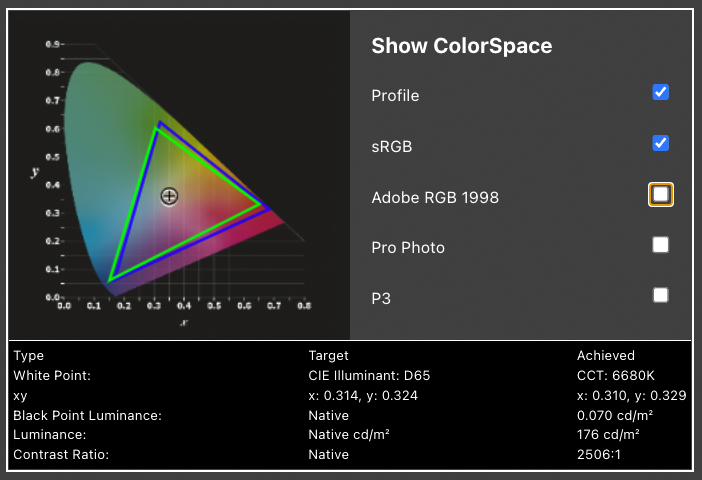 MSI MP341CQ 8 MSI MP341C calibration result