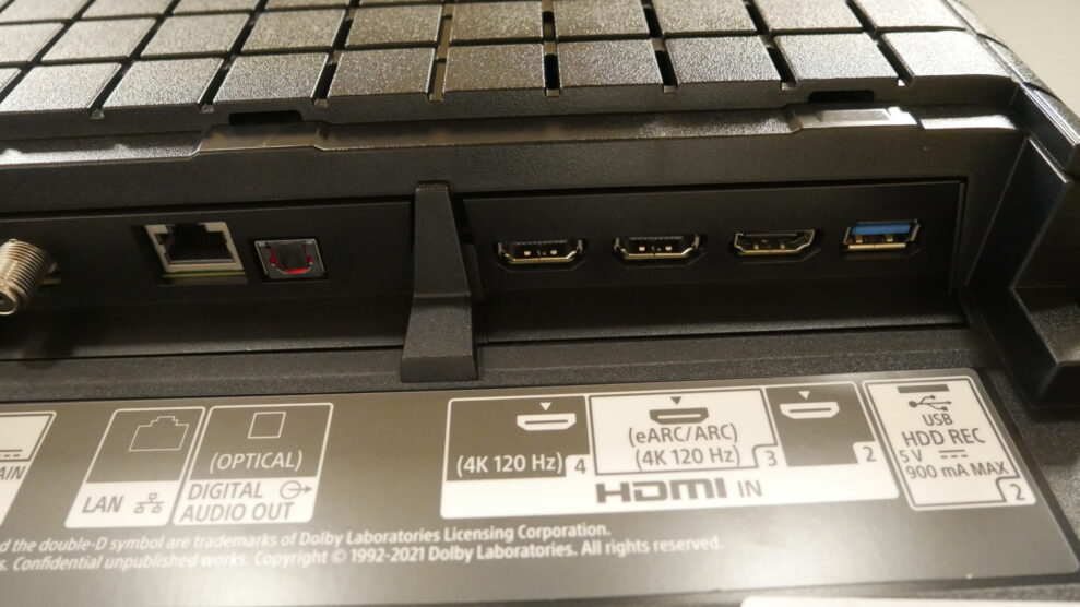 Sony A90K inputs
