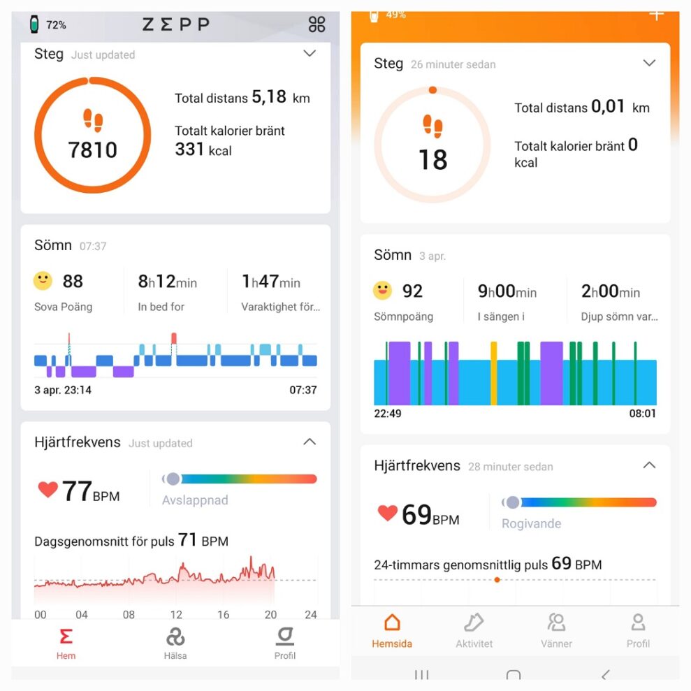 Amazfit Band 7 2 Zepp o Zepp Life
