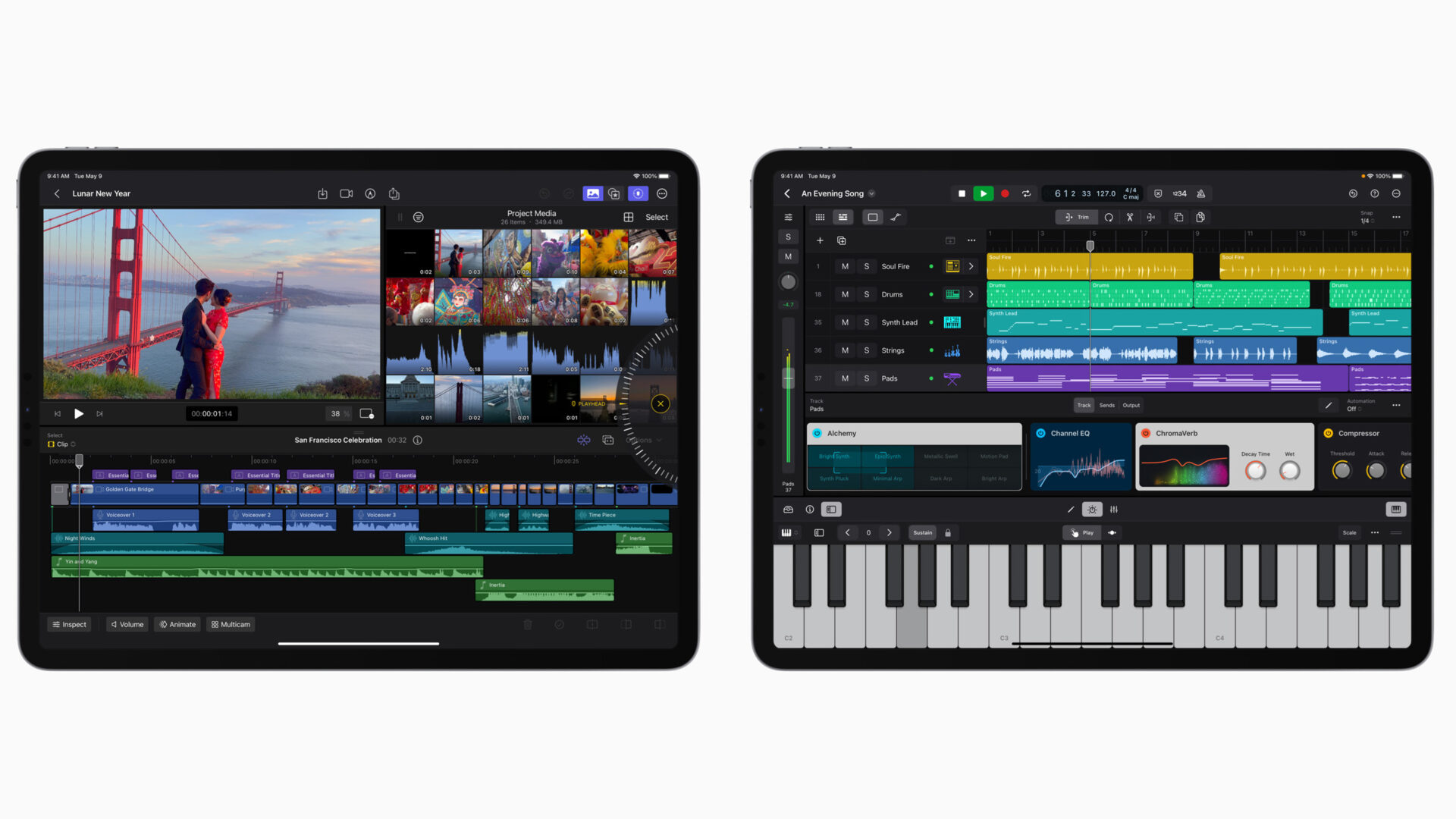 iPad-versioner af Final Cut Pro og Logic Pro fra Apple
