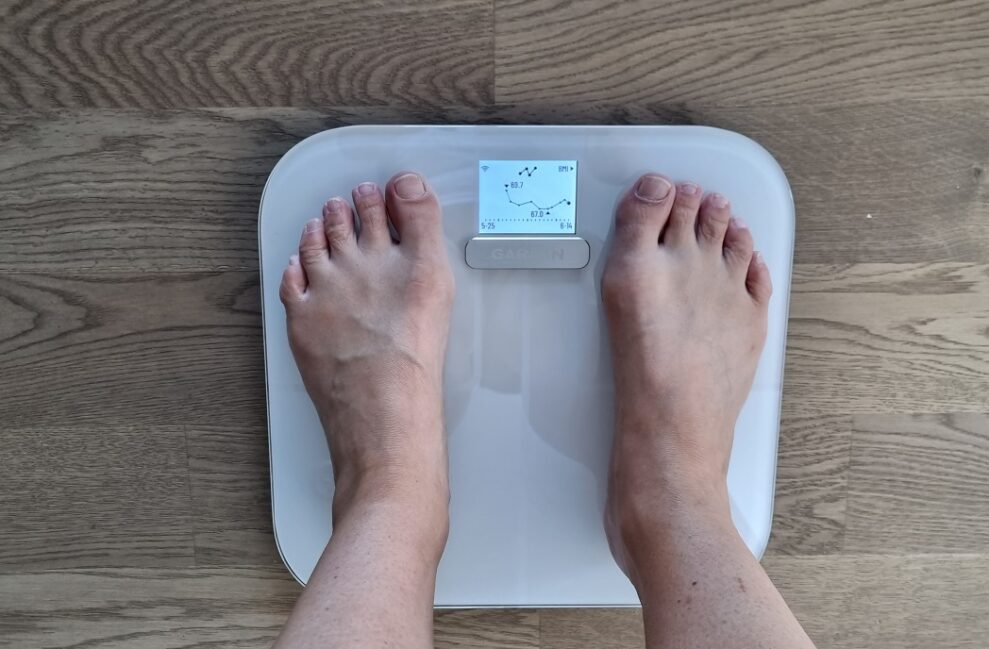 Garmin Index S2 Smart Scale 3 Garmin display vikt
