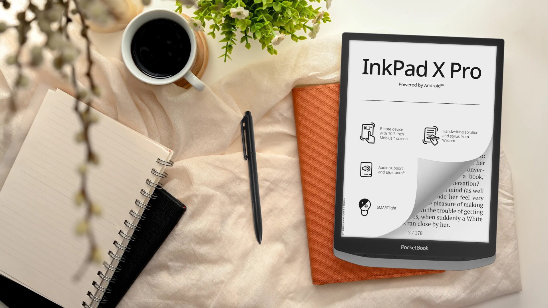 PocketBook InkPad X Pro bliver til en notebook