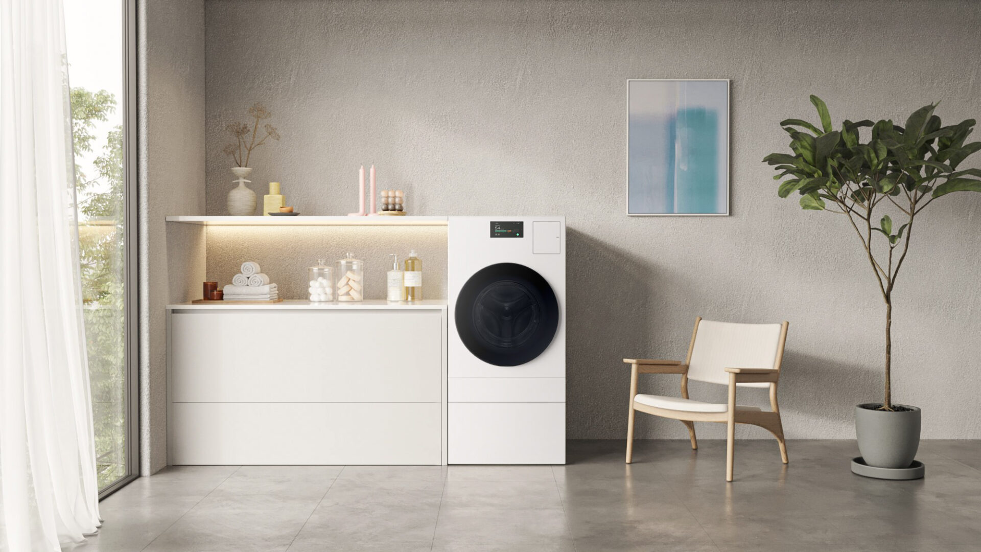 Ny Samsung vaskemaskine/tørretumbler med 25 kg kapacitet