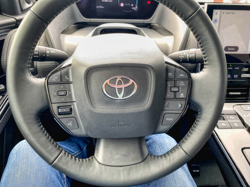 Toyota Bz4X steering wheel
