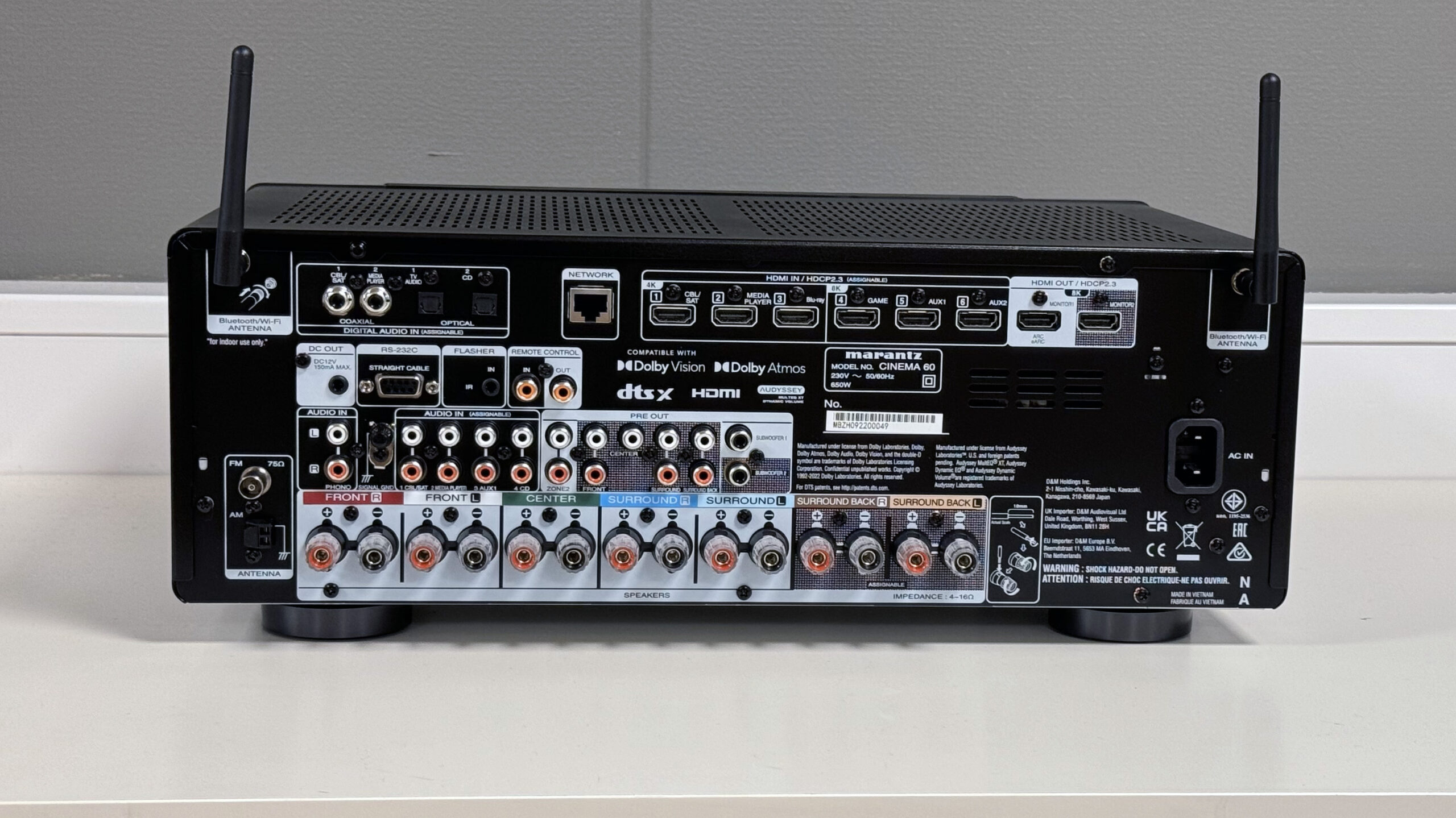 Marantz Cinema 60 rear L&B