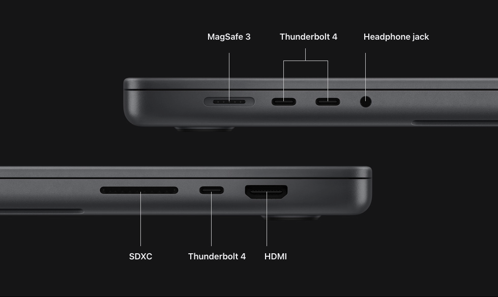 Apple MacBook Pro 16” M3 Max (2023) 3 macbook pro ports