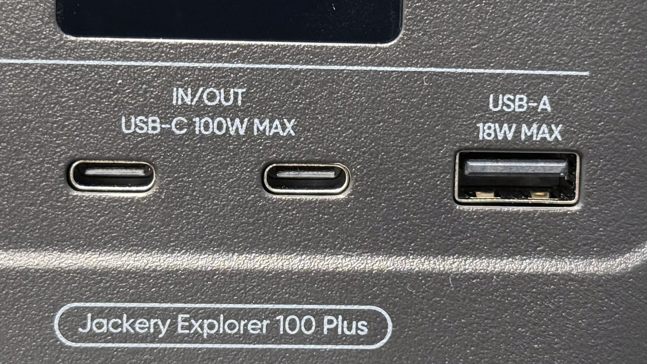 Jackery Explorer 100 Plus USB sockets