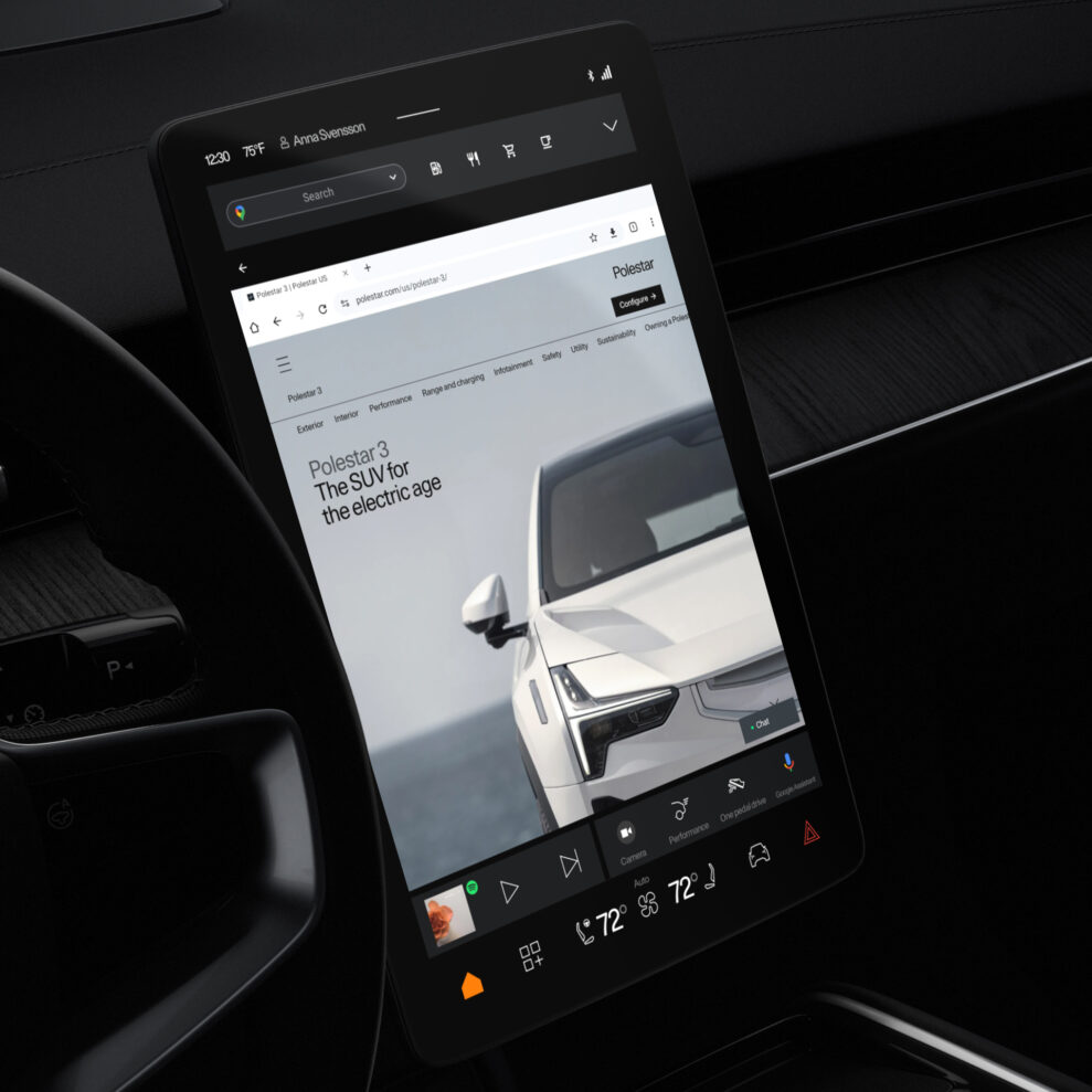 CES 2024: Polestar 2 får Googles browser 3 Polestar 3 with Chrome browser 002