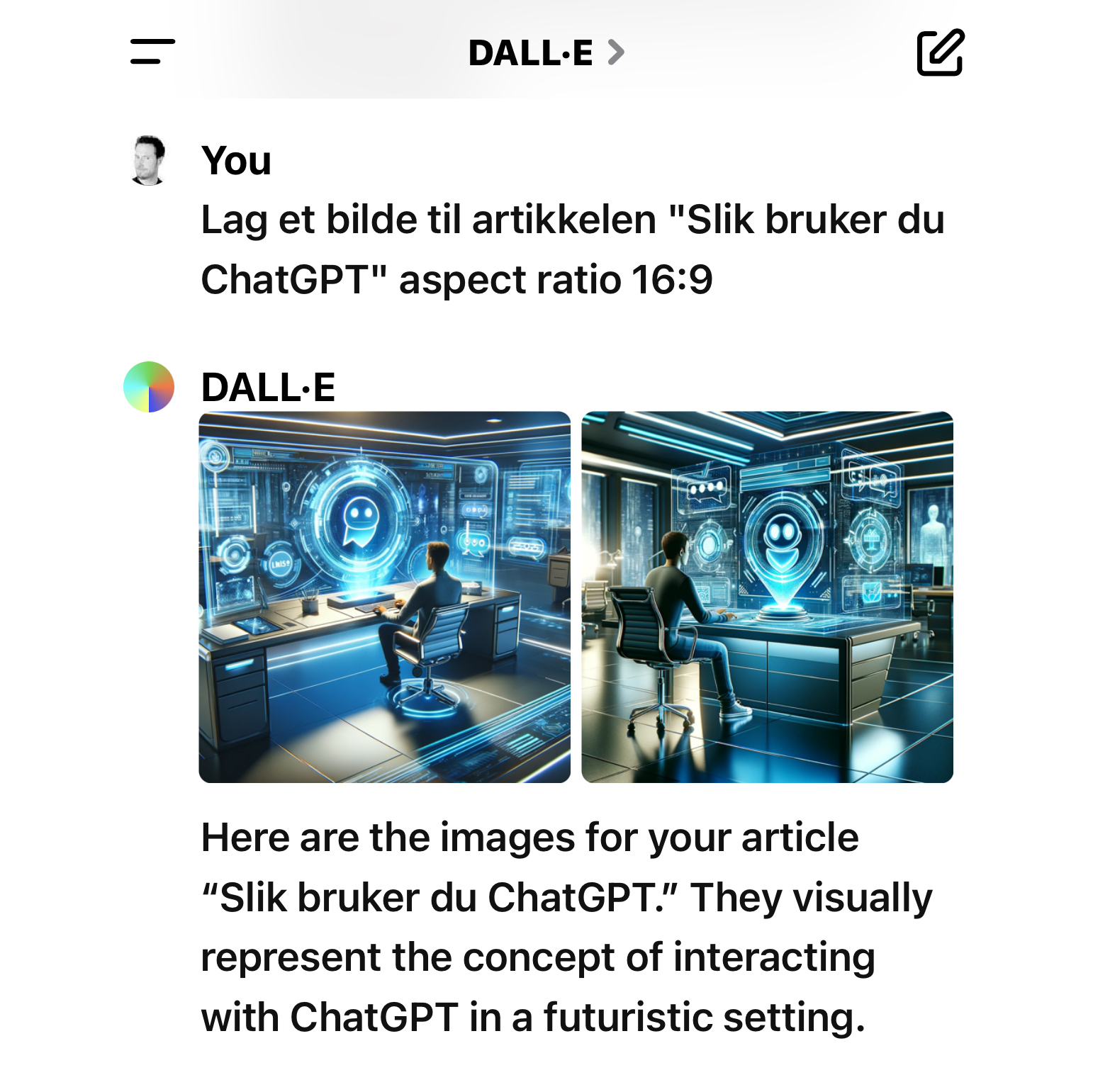 Kunstig intelligens til folket 5 Dall-E Slik bruker du ChatGPT