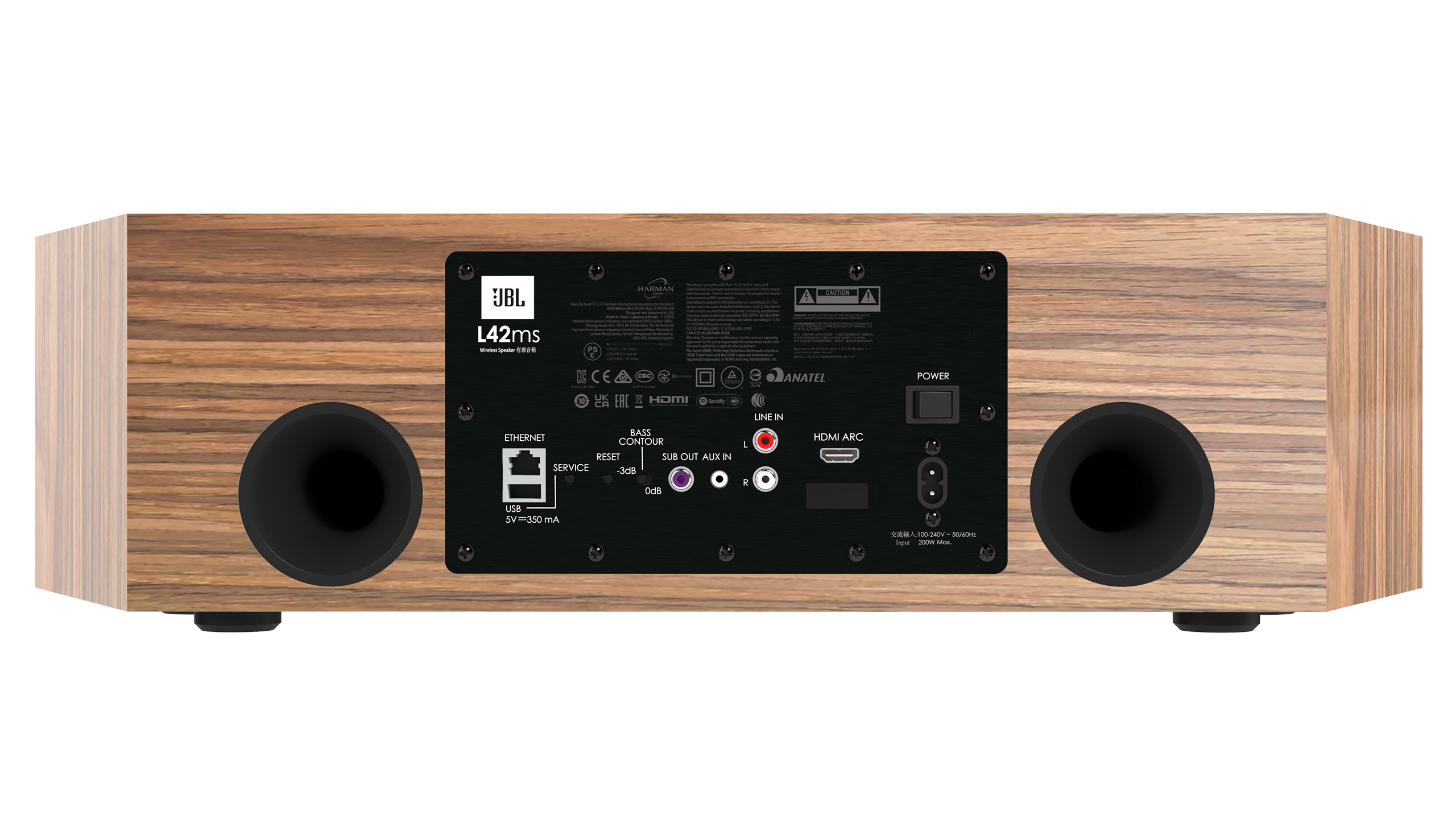 JBL L42ms 2 JBL L42ms rear WALNUT RENDER 1