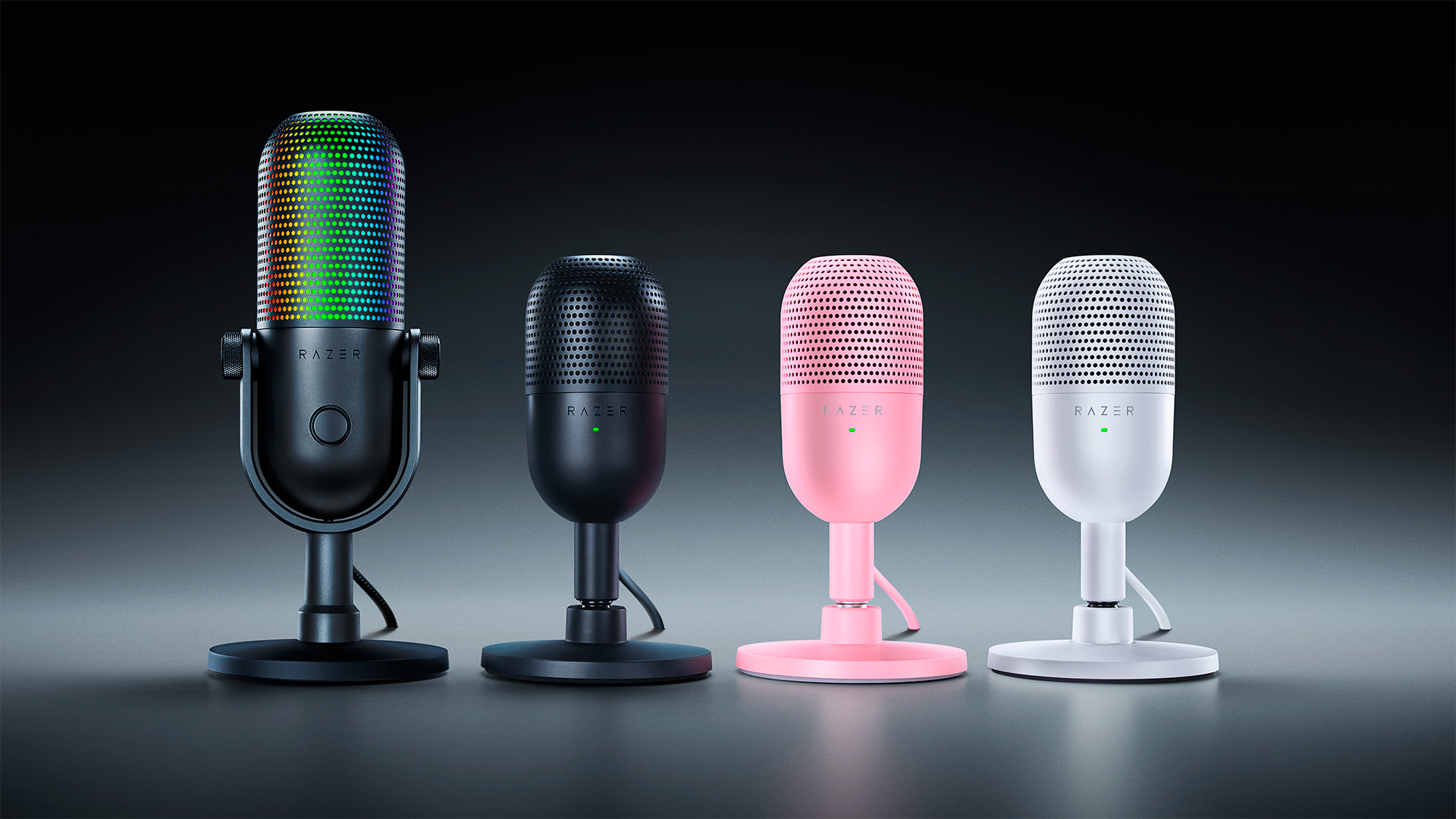 Razer-mikrofoner i vilde farver