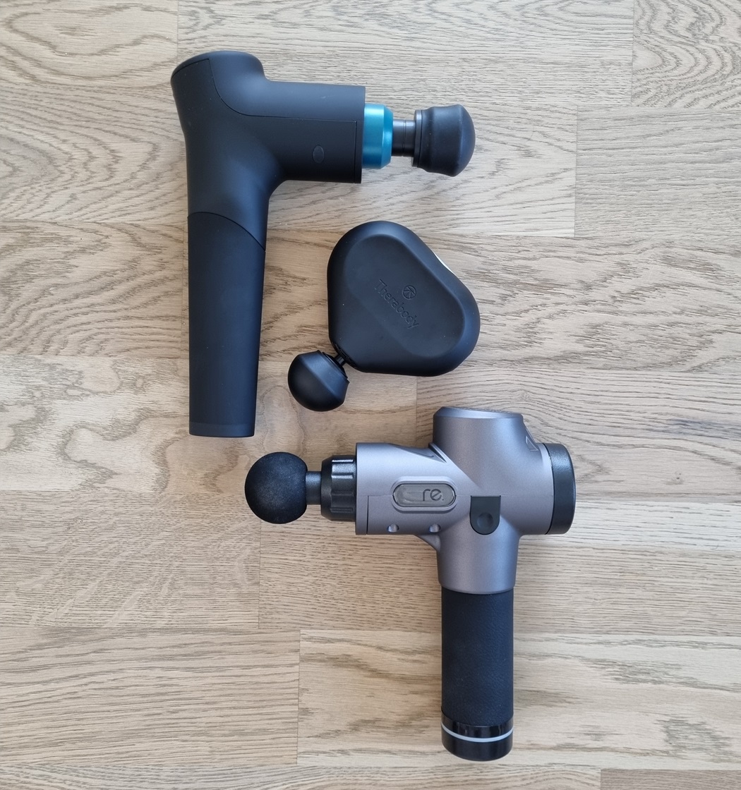 3 massagepistoler 1 Testets tre deltagare liten