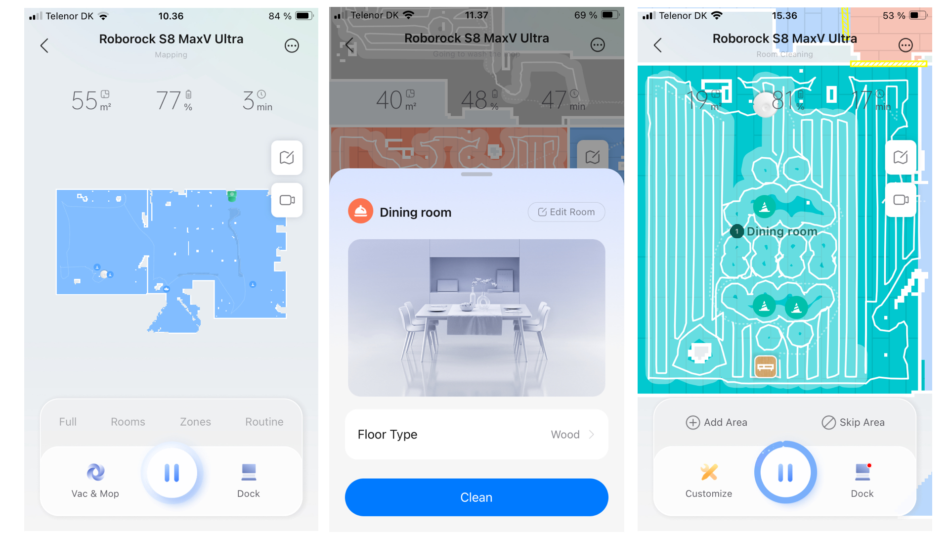 Roborock S8 MaxV Ultra 3 Roborock app