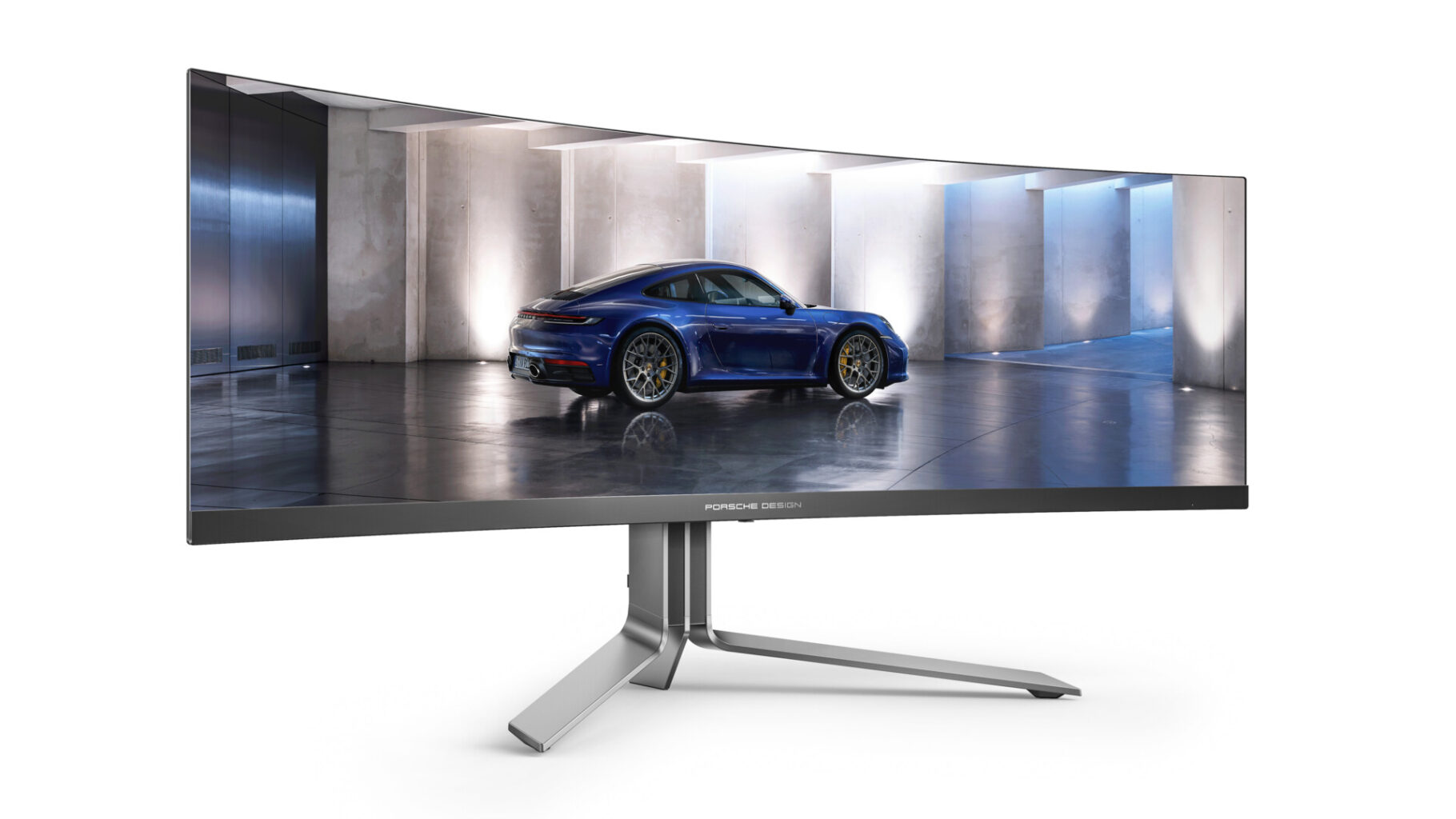 Porsche Design AOC Agon Pro PD49 1 Porsche Design AOC Agon PD49 front angle