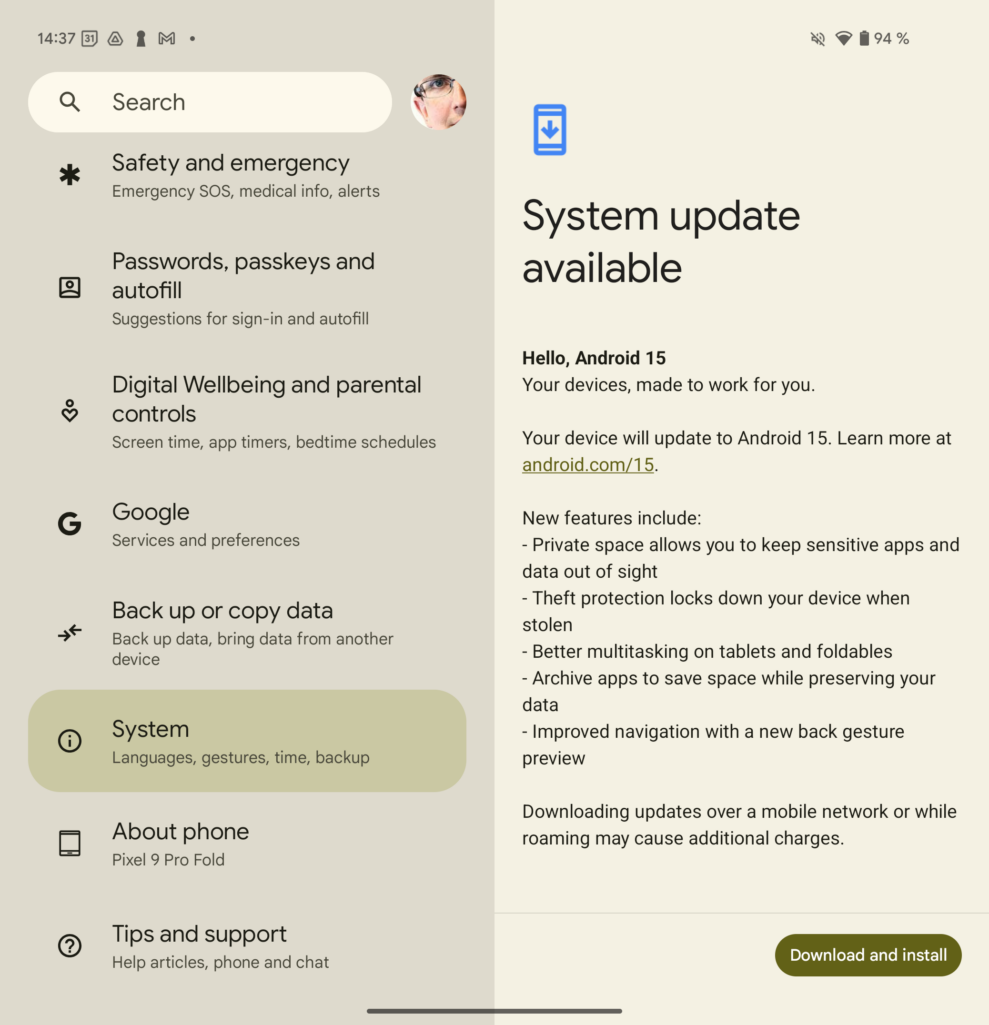 Nu opdateres Pixel-mobilerne med Android 15 1 Screenshot 20241016 143747