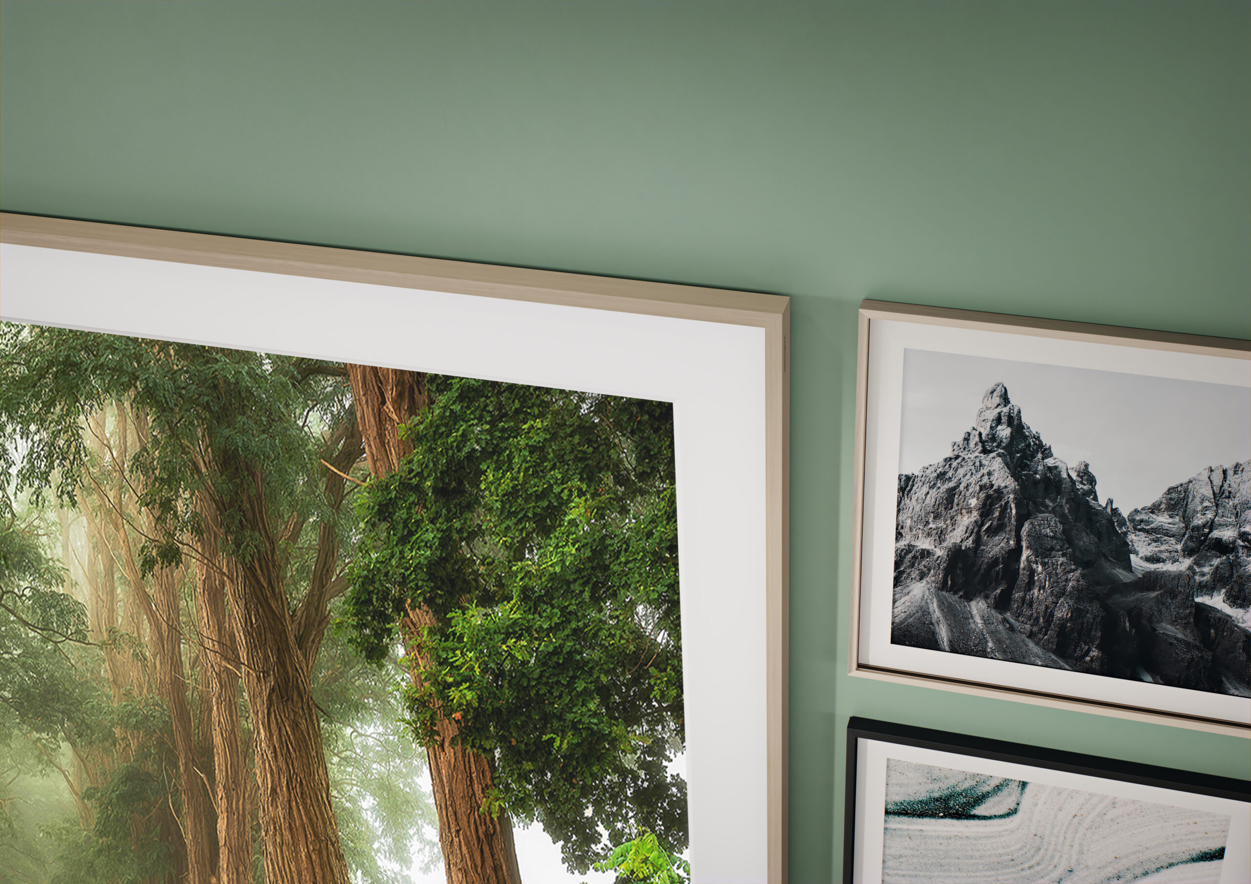Samsung The Frame LS03D 2 Samsung Frame Green DetailCorner screenfill scaled