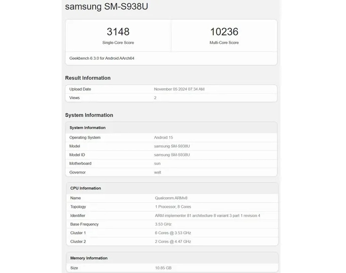 Samsung Galaxy S25 Ultra sætter ydelsesrekord 1 geekbench