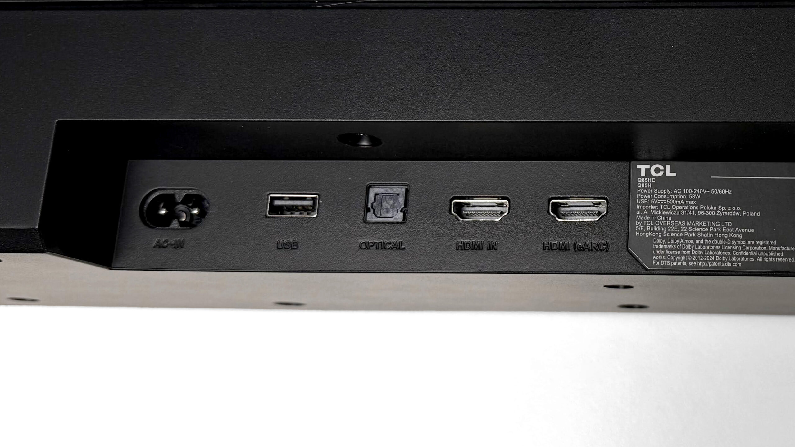TCL Q75H / Q85H 2 TCL Q75H connections GeirNordby scaled