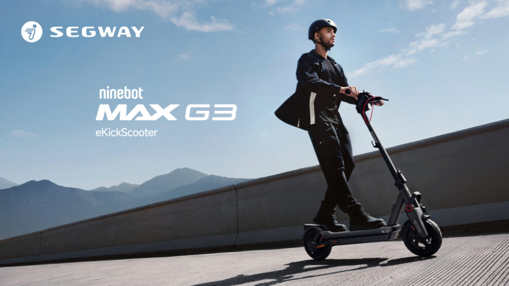 CES 2025: Segway lancerer endelig elektriske cykler 4 Ninebot MAX G3 ED Lifestyle picture KV with bold title